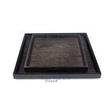 PGM1*^몰옻칠 원목 트레이( 정사각쟁반) 31 x 우드 개인 다용도 손님대접 각쟁반 일식요리 가벼운 간식 미니 과자 나무 과일 업소용 주방 일식집 고^*1췤pgm, a^^*옵션없슴