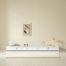 가구의정석 1500 2000 2500 낮은티비다이 거실장, 프리모, 화이트