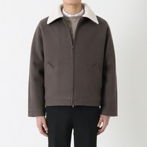 지지블랙 뽀글이 양털 카라 누빔 퀄팅 투웨이지퍼 울 무스탕 점퍼