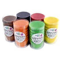 노르딕 색지 머핀컵(대) 200매/베이킹컵/유산지컵, 레드