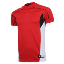 데상트 DESCENTE S9121ZTS11 RED0 베이스볼 BP 버튼 반팔 티셔츠