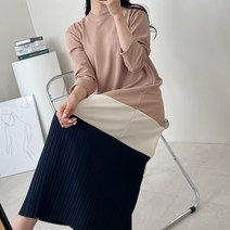 마이시즌 여성용 로니드 배색 원피스