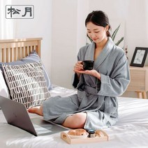 키밍 / (송월타올) 30수 컬러 가운 1매, 색상:자주L, 자주L