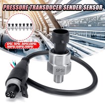 5V 1/8NPT 오일 연료 공기 압력 변환기 송신기 센서 5/15/30/60/100/150/200-1600PSI, 60Psi