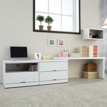 벨라 2단 오픈 와이드 멀티콘솔, 화이트