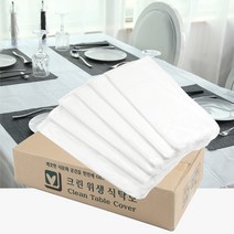 인터바겐 국산 일회용 비닐 위생 테이블 보 횟집용 장례식장 식탁보, 1개, 50매