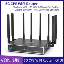 무선 라우터 5G CPE 무선 모뎀 NSA & 셀룰러 모바일 라우터 산업용 WIFI6 기가비트 게이트웨이 GT01, 01 GT01 (M01K21)_02 미국 플러그