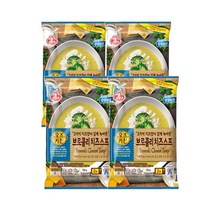 오뚜기 오즈키친 브로콜리치즈스프 간편식 3분요리 180g 4개 간단요리 즉석요리, 4세트