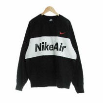 나이키스포츠 블랙 빅로고 면혼방 기모맨투맨 남자 L [120] 6007