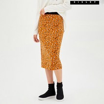 시슬리 레오파드 밴딩 울니트 스커트 SAKS10941-CA