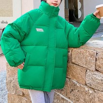 잠바 겨울 점퍼 여자 컬러풀 하프 패딩 미디 아우터