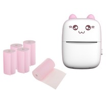 GHSHOP 포켓 열전 사 프린터 57x30mm 5pcs 핑크 인쇄 용지 롤, 설명, 핑크 핑크, 종이 플라스틱