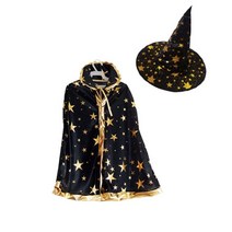 마법사세트(별망토(소)+별모자) 블랙, 단품