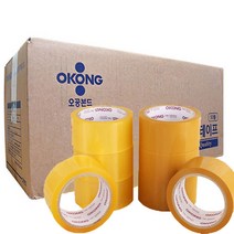 오공본드 OPP 박스테이프 중포장 아크릴타입 50m x 48mm, 황색, 25개