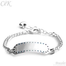 클루아조네코리아 키즈 은팔찌 실버 각인가능 CeK 8184BKB