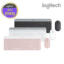 [로지텍 코리아]로지텍 MK470 슬림 무선 콤보[핑크 블랙 화이트], 로지텍 MK470 화이트