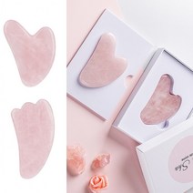 괄사마사지기 얼굴 바디 경락 림프 브이라인, 핑크로즈괄사마사지기_꽃잎