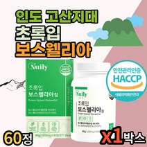 뉴질랜드산 초록입홍합 비타민 보스웰리아 식약처인정 식약청 인증 치커리 우슬 버드나무 히알루론산 엽산 아연 1일1회 간편섭취