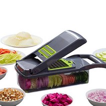 Beseneur vegetable chopper dicer cutter slicer shredder masher with container strainer multifunct, 1