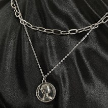 코인 팬던트 투웨이 레이어드 목걸이 2개세트