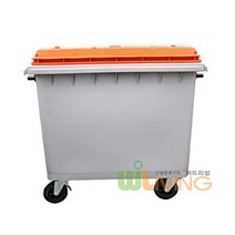 업소용쓰레기통 분리수거함1100L HDPE 1360x1070x1360 상차용평, 단품