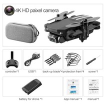 XKJ 미니 드론 4K 1080P 480P 카메라 RC 접이식 Quadcopter WiFi Fpv 공기 압력 고도는 를위한 검정색과 회색 Dron 을 잡아, 협동사, 4K 블랙 백
