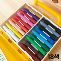 타임키즈 돌아기 크레용 아기무독성색연필 크레파스 손에안묻는크레파스 18색 24색 36색 48색