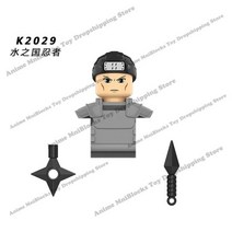 나루토 사스케 사쿠라 카카시 오비토 지라이야 츠나데 애니메이션 인형 미니 액션 장난감 피규어 만화 조립 블록 생일 선물, 다크 카키