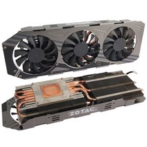 ZOTAC GeForce GTX 970 4GB AMP 그래픽 카드 냉각 용 75MM GA81S2U GPU 비디오 방열판 교체, 01 heatsink_01 없음 RGB_01 Black