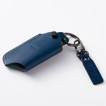 스마트키키링 모하비더마스터 K9 스팅어 이태리명품가죽 키케이스커버 새차선물 K04, K04_새들+네이비, 골드, 이니셜각인