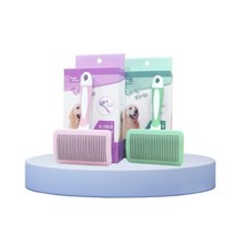 강아지 원터치 엉킨털 목욕후 털관리 브러쉬 애견빗 M(랜덤) 죽은털 슬리커