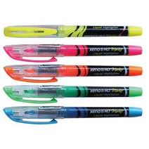 [아주문구] 제노리퀴드하이라이터생잉크형광펜, 12개, 제노리퀴드하이라이터생잉크형광펜-파랑색