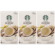 Starbucks 스타벅스 비아 인스턴트 바닐라 라떼 커피 5개입 3팩