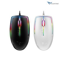 알카트로즈 ASIC7 RGB FX LED 유선 마우스 블랙, 단품, 단품