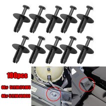 bmw 자동차 리벳 패스너 bmw 호환 자동차 펜더 라이너 확장 리테이너 휠 아치 패스너 리벳 푸시 핀 100pc
