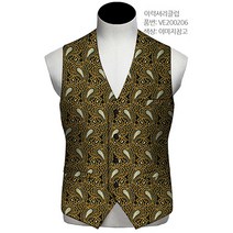 이럭셔리클럽 페이즐리 무늬 베스트 맞춤 조끼 VE200206