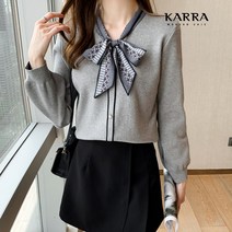 카라 KARRA 스카프타이펄버튼니트 KB2WKN189C