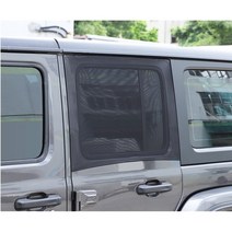 지프 랭글러 jk jl 창문 방충망 커버 차박 도어 방충망, 전면 창 창 곤충 그물  2 개 세트-블랙 bj4