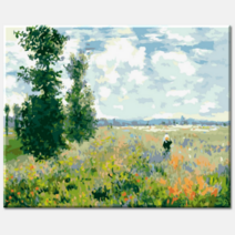 diy 모네 작품 명화그리기 생트 아드레스 정원 야생 양귀비 양산을 쓴 여인 아크릴 유화 숫자 따라 색칠하기 명작 그림, J17 야생 양귀비