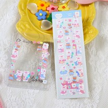 다꾸 귀여운 인스타그램 토끼 레이저 스티커 DIY 일기 앨범 스크랩북 아이돌 카드 문구 장식 맞춤형 어, [05] 5