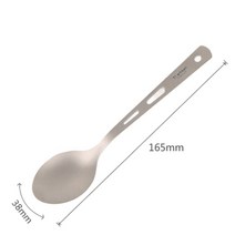 군대반합 캠핑냄비밥 초량 순수 티타늄 스푼 포크 나이프 세트 캠핑 피크닉 여행용 야외 식기 주방 도구, 03 Spoon