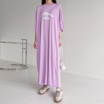 5부 빅사이즈 레이온 스판 롱 원피스