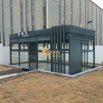 20평 조립식주택 6평 농막 이동식 모듈러 주택 컨테이너 하우스 방갈로 야외 흡연 스테인레스 스틸 라운지 알루미늄 합금 사무실 활동 방 유리 섬유 강화 플라스틱 경비실, 기본 주문 보증금, 300x200x280cm
