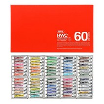 Holbein 003401 홀베인 투명 수채화 5ml 60색 세트, 5ml 60 색 세트ml