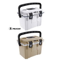 펠리칸 엘리트쿨러 14쿼터 낚시 캠핑아이스박스 캠핑쿨러 3종, 탄화이트