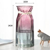 ZZJJC 큰 유리병 투명 물 키우기 대나무 백합 옮기기 화병 거실 꽃병꽂이건, 25 종이접기(보라색 회색), XL