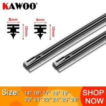 튜닝용품 수입차부품 견인고리 전동트렁크 kawoo 1pcs 자동차 앞 유리 와이퍼 블레이드 삽입 고무 스트립 (리필) 8mm6mm 소프트 부속품, 폭 8mm, 1pcs 24인치 600mm