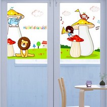 낭만창고 nang643-버섯마을 야외연주-뮤럴실사 시트지