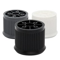 신형원통조절발 리브형-가구 책상 높이조절 발통 다리, 블랙