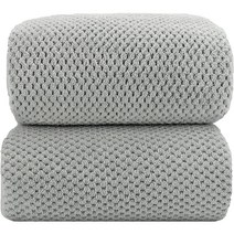 ANKRIC 대형수건 비치타올 스포츠타올 70*140cm 2P, 푸른 색